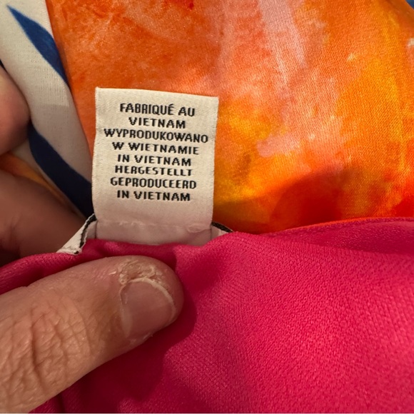 🎨 Nicole Miller New York Abstract Watercolor Maxi Dress – Size L - Picture 11 of 11